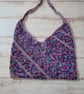 Handmade Crochet shoulder bag made from multicoloured purple wool. - Image 3