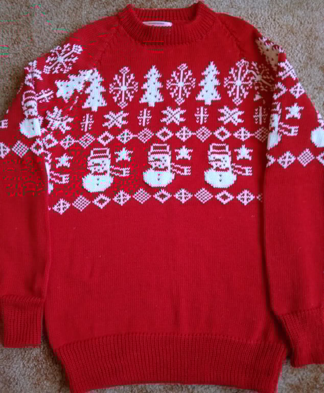 Christmas jumper for child made to order in machine wash wool or cotton