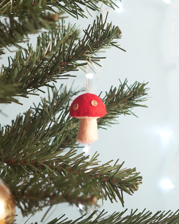Red toadstool with glitter detail