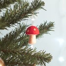 Red toadstool with glitter detail