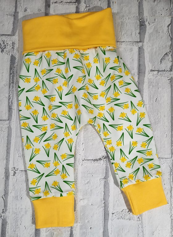 Daffodil Print Baby Harem Trousers