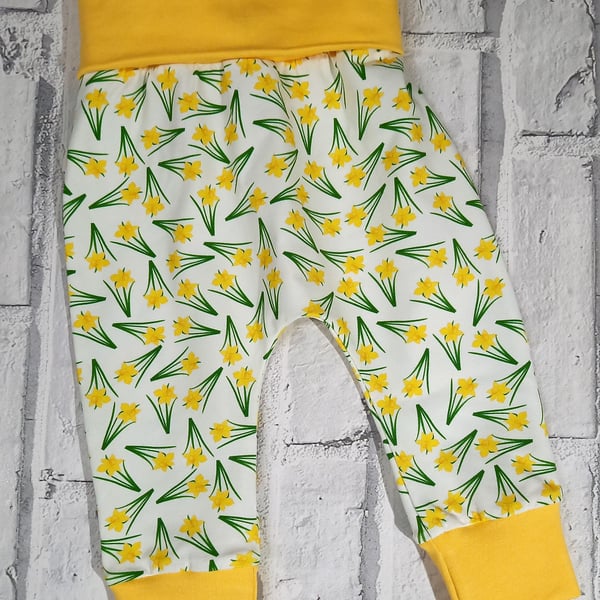 Daffodil Print Baby Harem Trousers