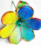 Flower Blue Textile Art Flower - Image 2