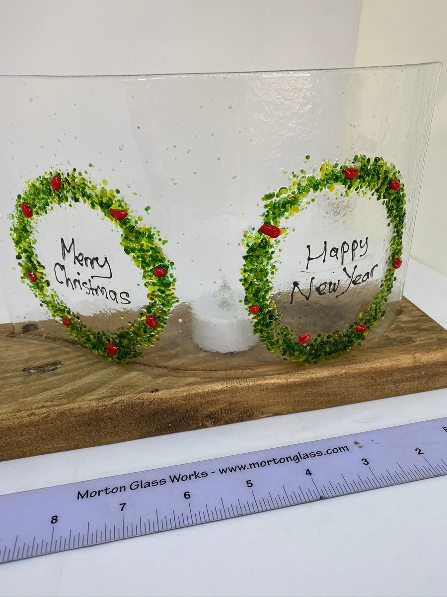 Fused Glass Christmas and New Year Wave