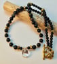 Clear Quartz Teardrop, Sardonyx And Black Onyx Necklace - Handmade In Devon - Image 10