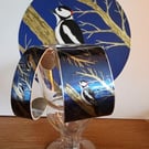 Great Spotted Woodpecker Wide Aluminium Cuff 