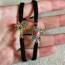 Friendship Bracelet - Macrame Adjustable Bracelet - black