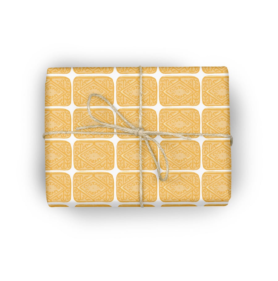 Custard cream wrapping paper