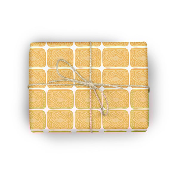 Custard cream wrapping paper