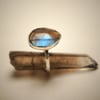 Rose Cut Labradorite and Sterling Silver Ring