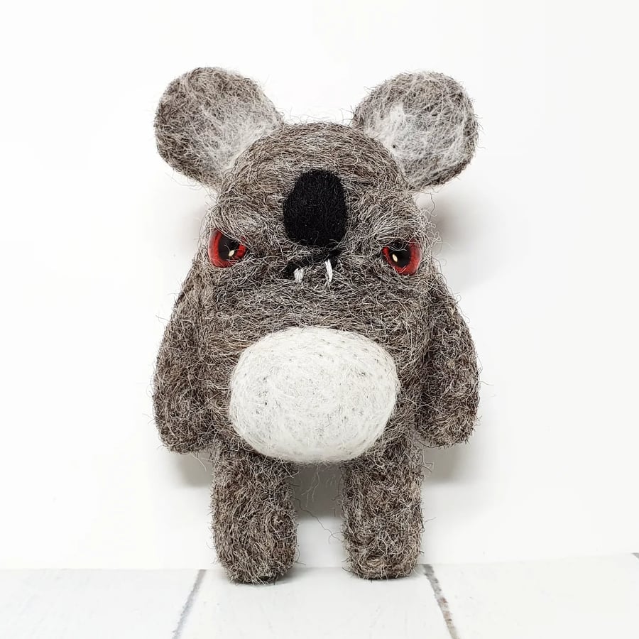 Needle Felted Drop Bear Miniature Art Doll