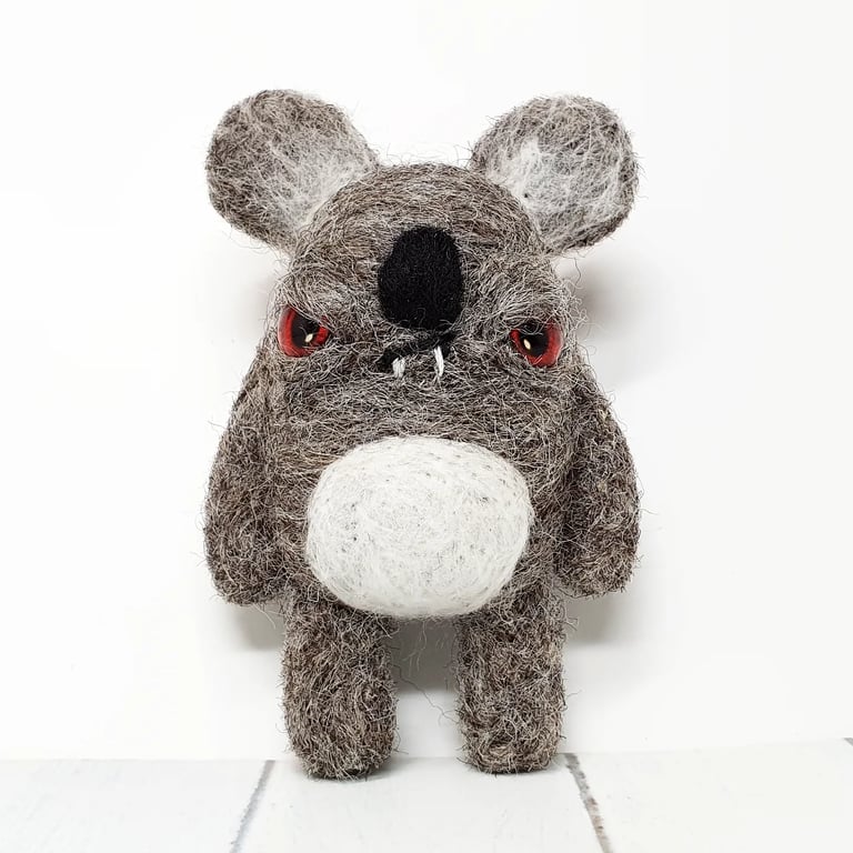 Needle Felted Drop Bear Miniature Art Doll