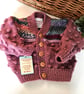 Hand Knitted Bobble Design Merino Wool Baby Cardigan 3-9 months size - Image 6