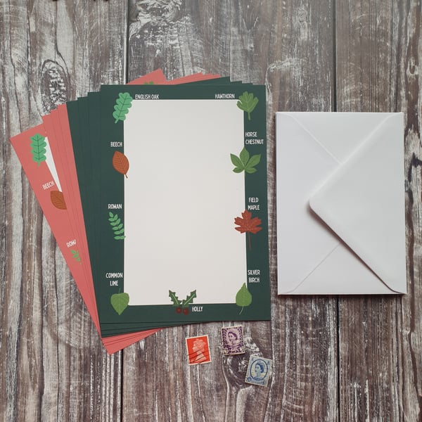 Leaf Identification Writing paper Set