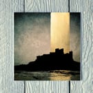 Bamburgh Reflection, Greetings Card