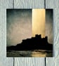 Bamburgh Reflection, Greetings Card