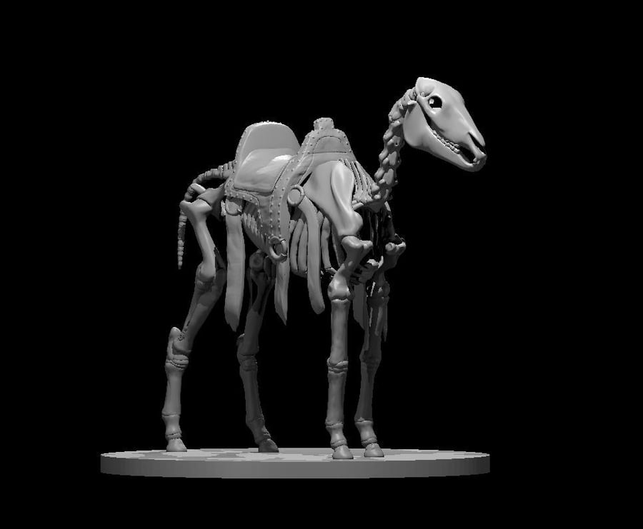 Skeleton Warhorse - 3D Printed Resin DnD Pathfi... - Folksy