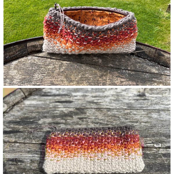 Purse, glasses case - shades of brown 