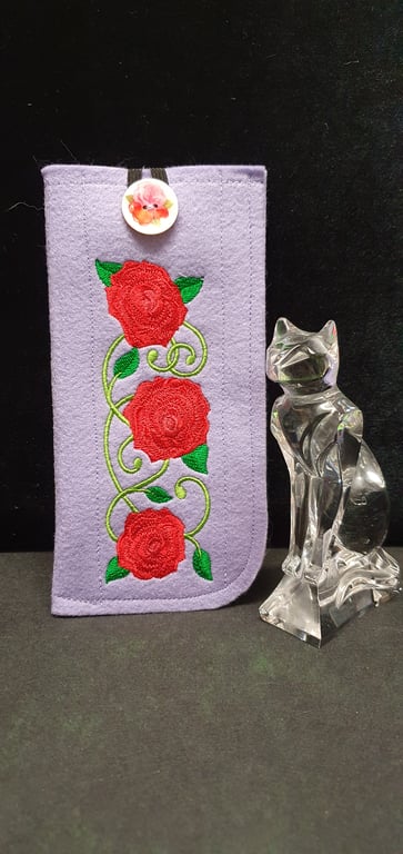 Floral lilac Glasses Case