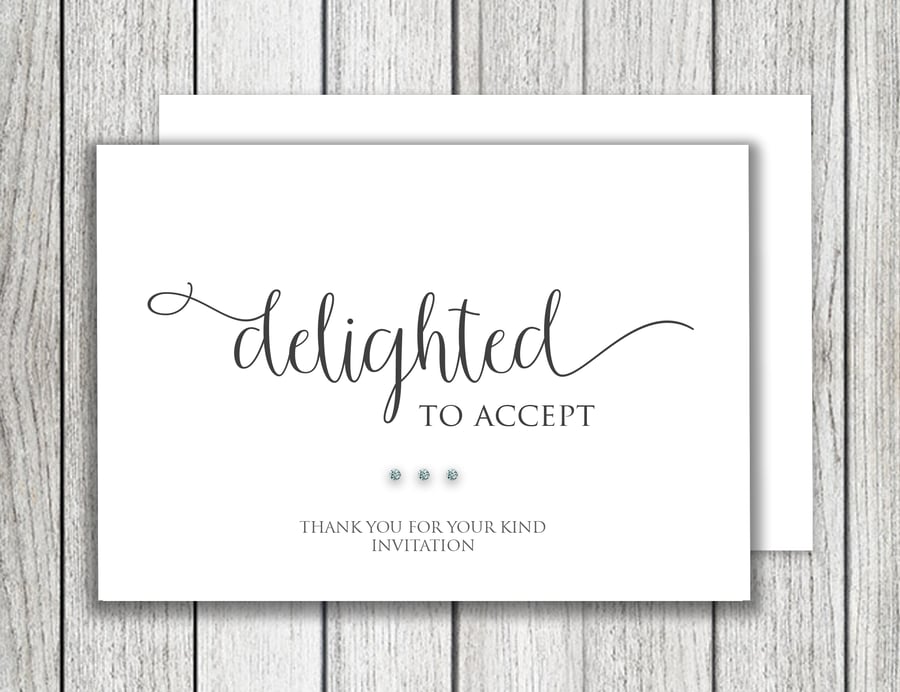 Delighted To Accept-Acceptance Card