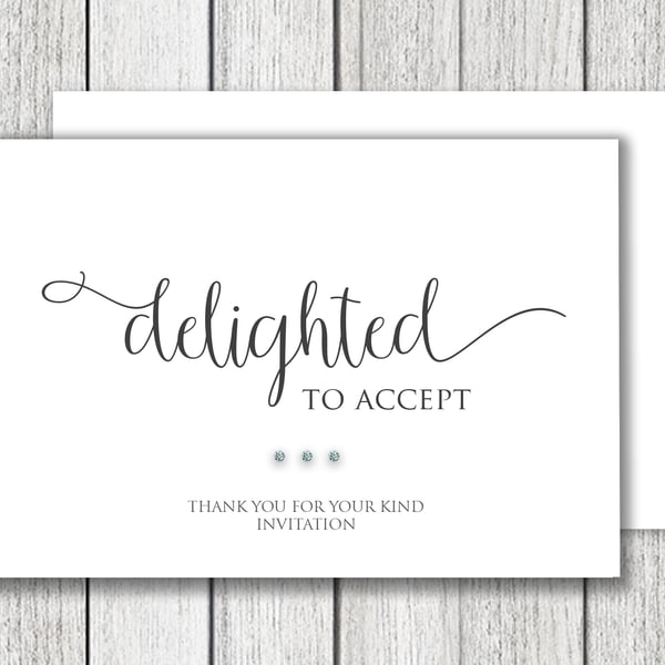 Delighted To Accept-Acceptance Card