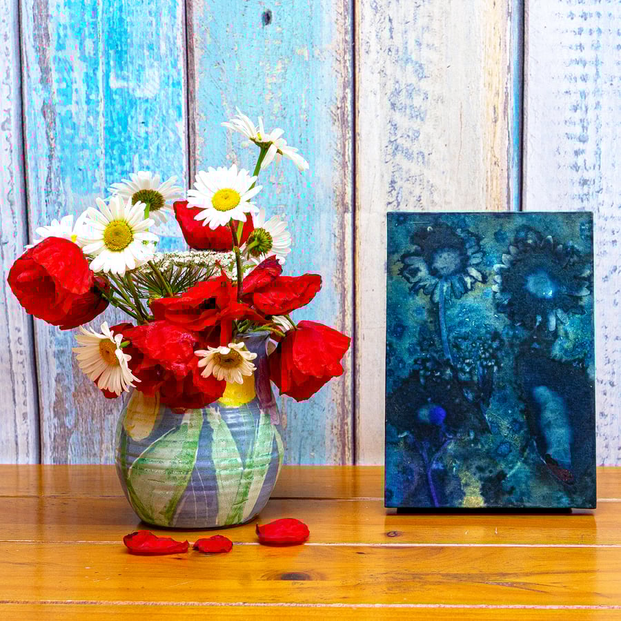 Poppies and Daisies and Purple Pops (SunPrint002)