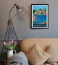 Twickenham by the river travel poster print by Susie West - Image 5