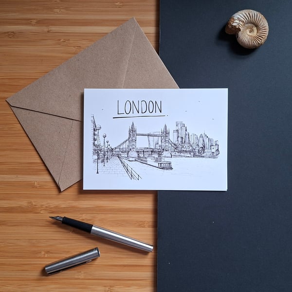 London Skyline Greetings Card