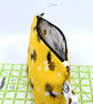 A bright yellow buzzy bee pouch with bees inside too! - Image 5