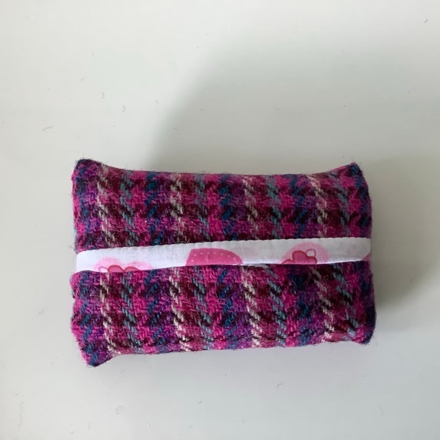 Harris Tweed Pocket Tissue Cover ,Tissue Case , Gift for Her,