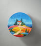 Colourful Landscape with House (Framed)-oil painting