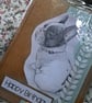 watercolour print greeting card handmade- no 4 frenchie