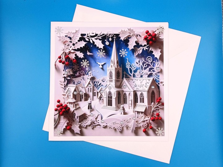Handmade Christmas Card, Large, Wife, Husband, Parents, Sister, Grandparents