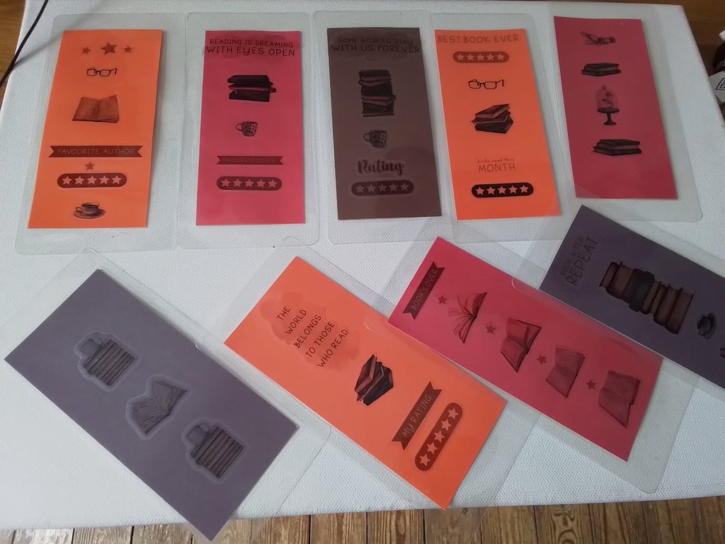 Bookmarks. Set of 3 bookmarks. Teacher gift. Ref 420