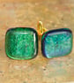 Dark Teal Glass Cufflinks - 4059 - Image 4