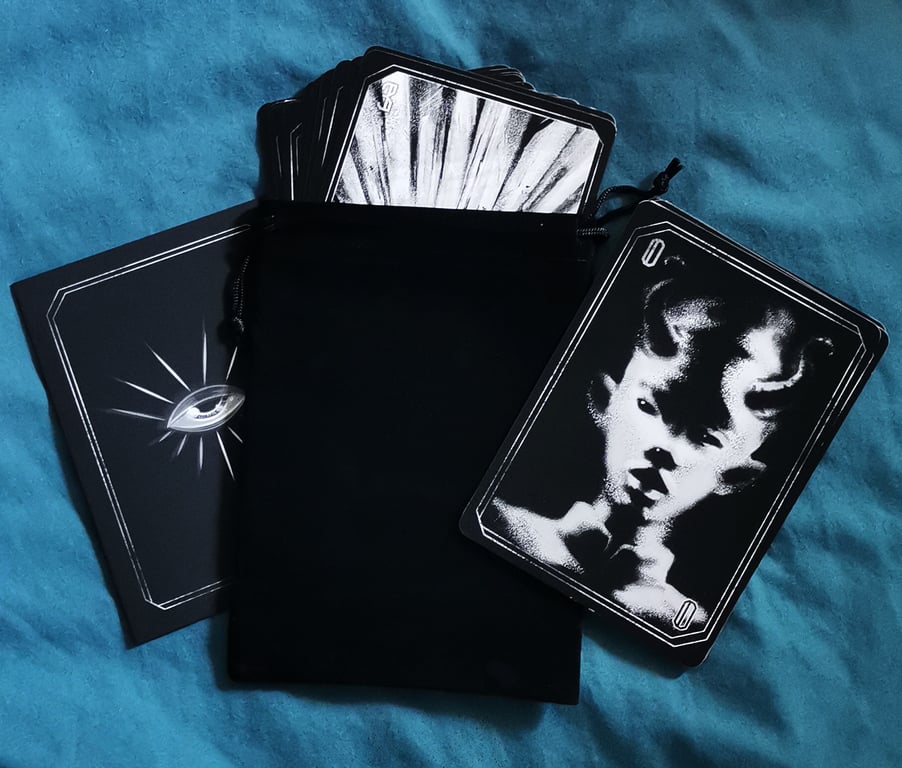Major Arcana Tarot Card Set, Gothic black and white illustrations