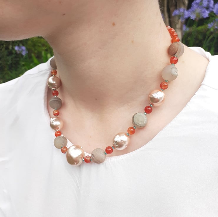 Murky Orange Rainbow Colour Theory Necklace - Folksy