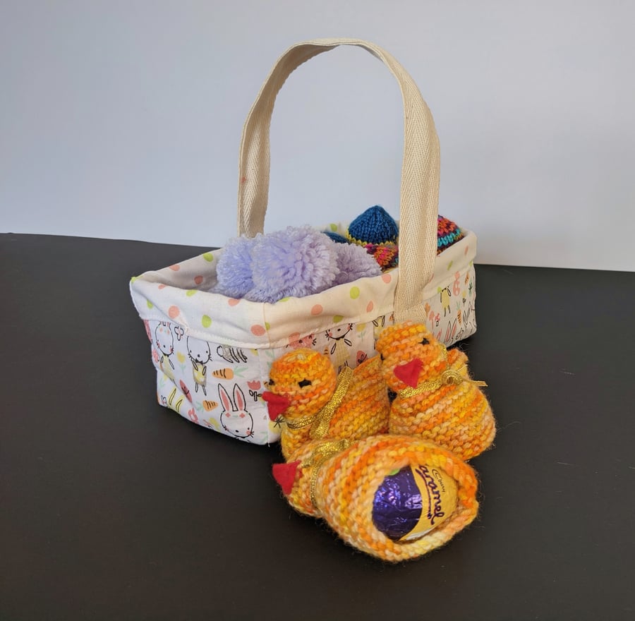 Handmade Easter Egg Hunt Basket Lilac