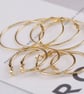 (EK80) 10 pcs, 20mm Light Gold Plated Earrings Hoop Findings 