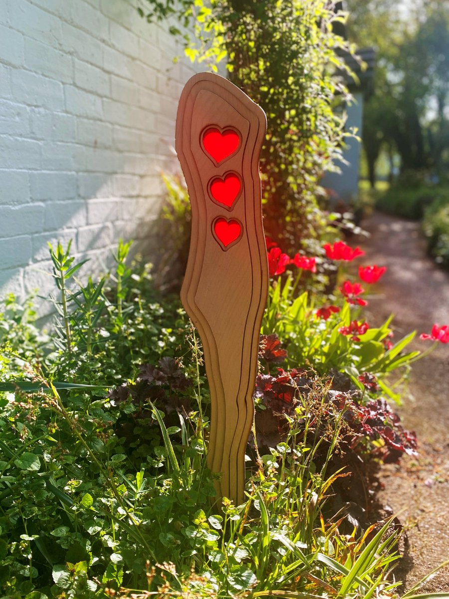 Hearts & Love Garden Sculpture. Anniversary, Valentine or Memorial.