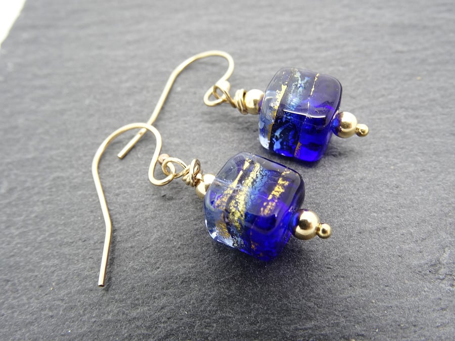 Goldfill Murano Glass Earrings