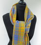Sold - Yellow and blue tartan scarf - Image 8