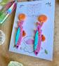 Handmade Colourful Fish Polymer Clay Earrings - Image 3