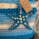 Handmade ombre beach bag