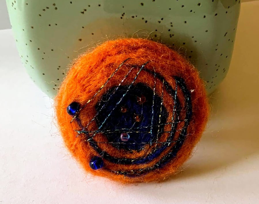 Merino Wool Felted Brooch