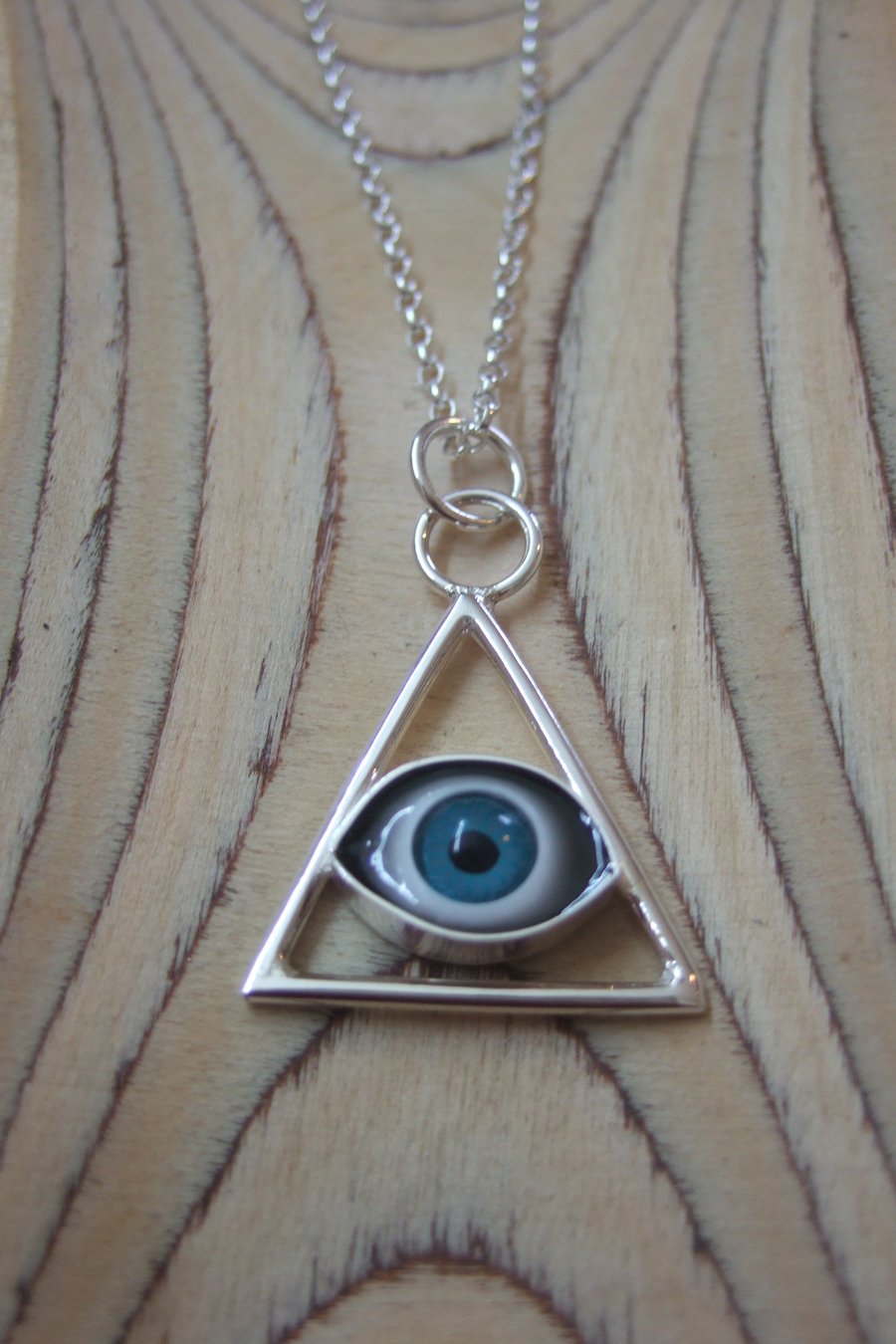 Sterling Silver Triangle Eye Pendant