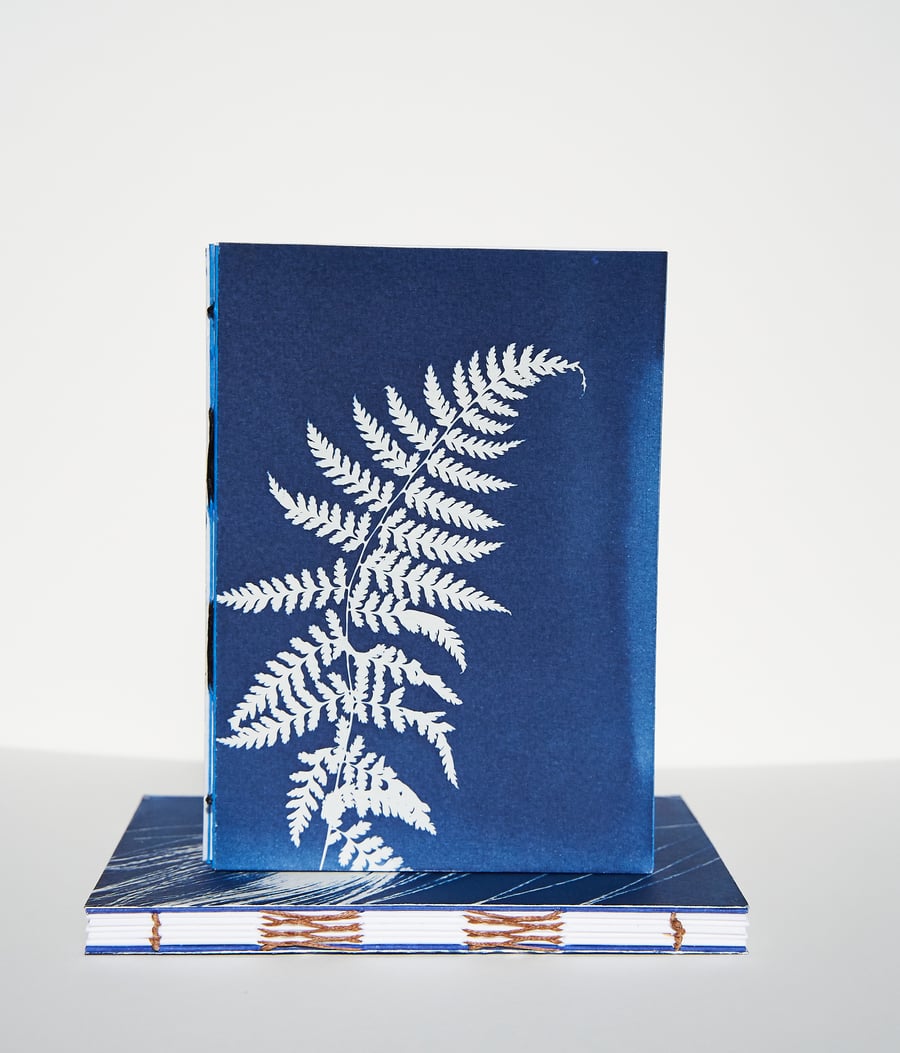 Handmade original cyanotype notebooks size A6 or 4.1x5.8 inches - SECOND