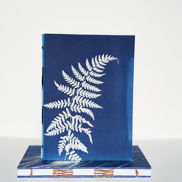 Handmade original cyanotype notebooks size A6 or 4.1x5.8 inches - SECOND