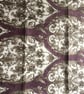 1.20mts Purple Taupe Damask Cotton Fabric Heavyweight Upholstery