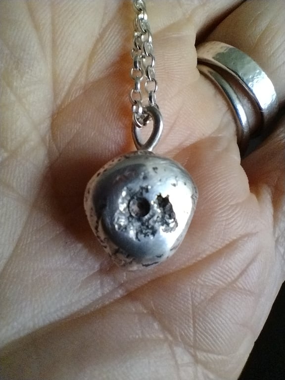 Rustic Recycled Small Silver Nugget